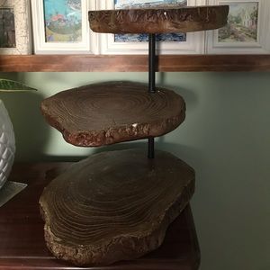 Decor Steals tree trunk three tier tray